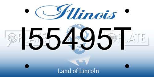 I55495T Illinois License Plate