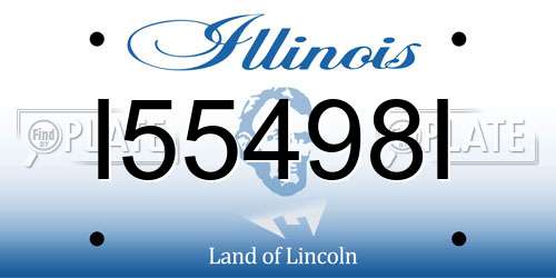I55498I Illinois License Plate