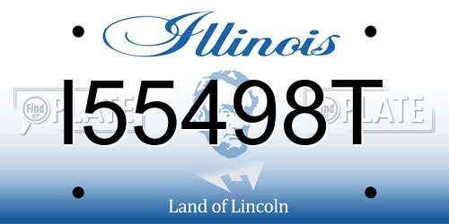 I55498T Illinois License Plate