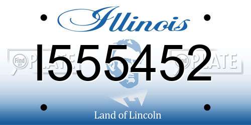 I555452 Illinois License Plate