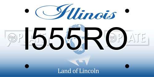 I555RO Illinois License Plate