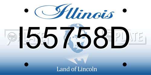 I55758D Illinois License Plate