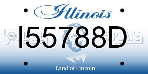 I55788D Illinois License Plate