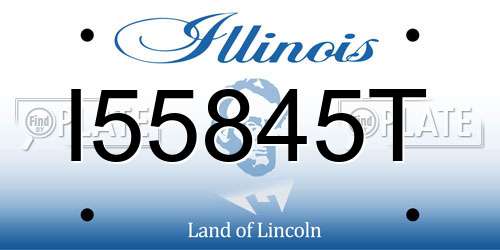 I55845T Illinois License Plate