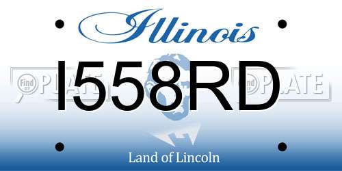 I558RD Illinois License Plate