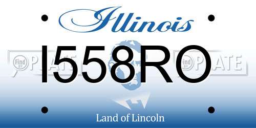 I558RO Illinois License Plate