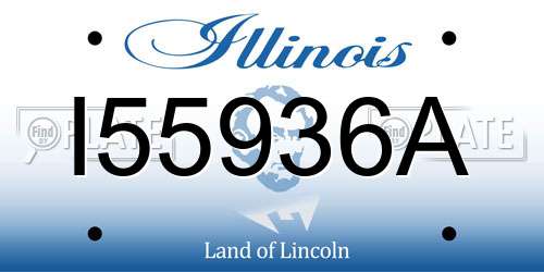 I55936A Illinois License Plate