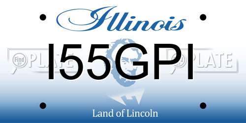 I55GPI Illinois License Plate