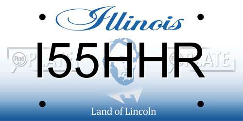 I55HHR Illinois License Plate