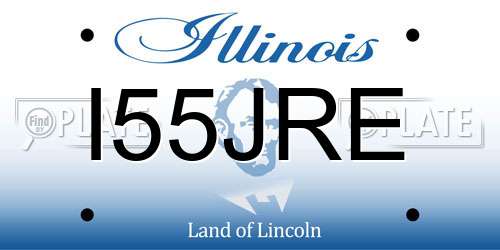 I55JRE Illinois License Plate