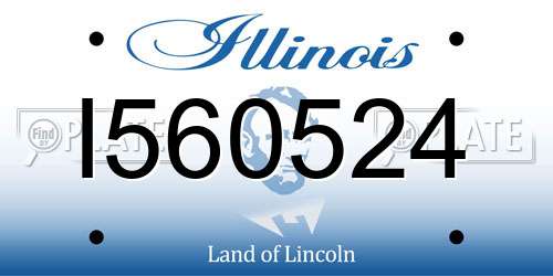 I560524 Illinois License Plate