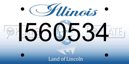 I560534 Illinois License Plate