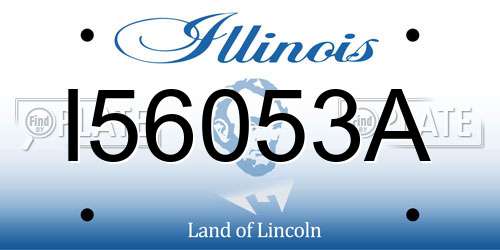 I56053A Illinois License Plate