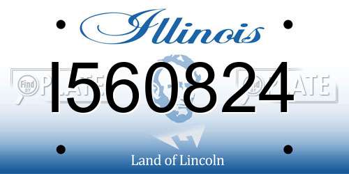 I560824 Illinois License Plate