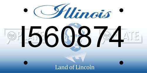 I560874 Illinois License Plate