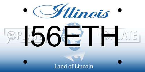 I56ETH Illinois License Plate