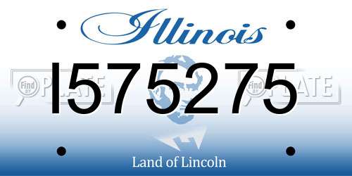 I575275 Illinois License Plate