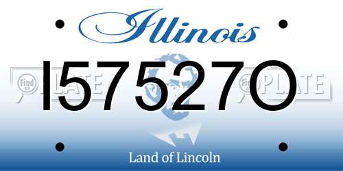 I57527O Illinois License Plate
