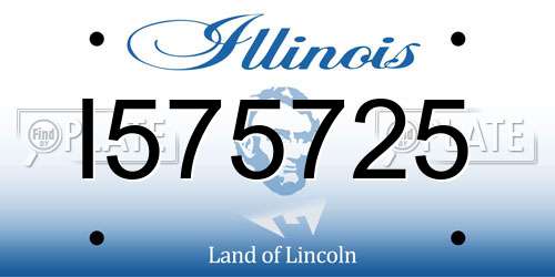 I575725 Illinois License Plate