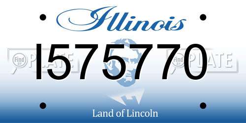 I575770 Illinois License Plate