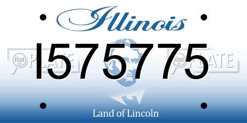 I575775 Illinois License Plate