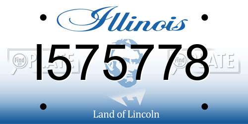 I575778 Illinois License Plate