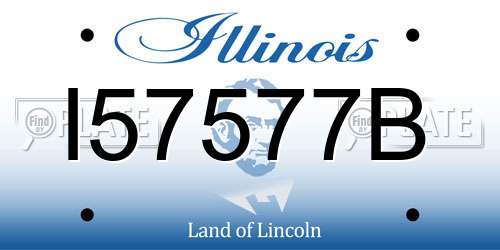 I57577B Illinois License Plate