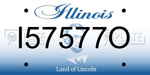 I57577O Illinois License Plate
