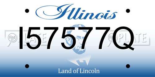 I57577Q Illinois License Plate