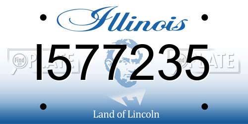 I577235 Illinois License Plate