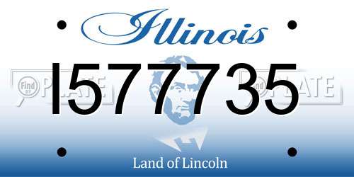 I577735 Illinois License Plate