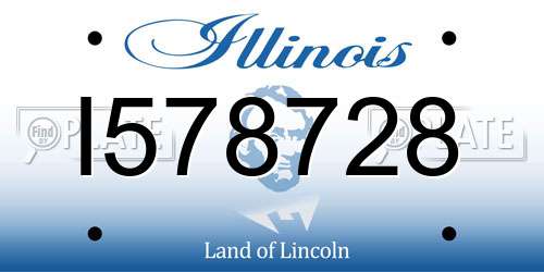 I578728 Illinois License Plate