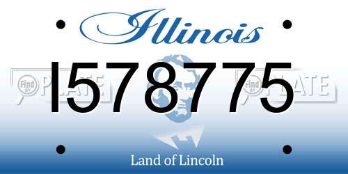 I578775 Illinois License Plate