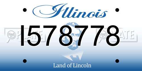 I578778 Illinois License Plate