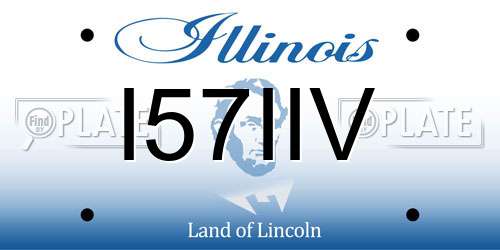 I57IIV Illinois License Plate