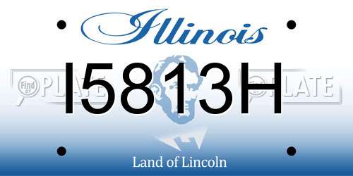 I5813H Illinois License Plate