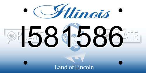 I581586 Illinois License Plate