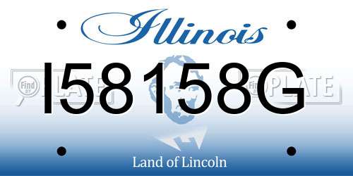 I58158G Illinois License Plate