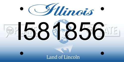 I581856 Illinois License Plate