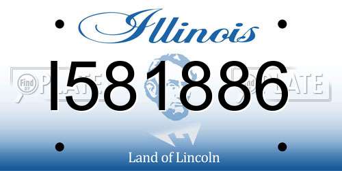I581886 Illinois License Plate