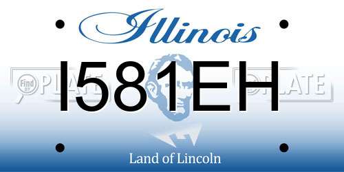 I581EH Illinois License Plate