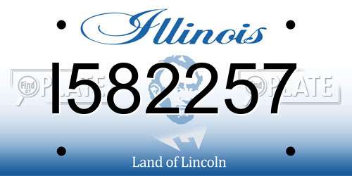 I582257 Illinois License Plate