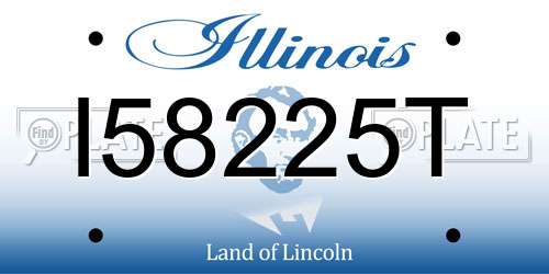 I58225T Illinois License Plate