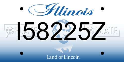I58225Z Illinois License Plate