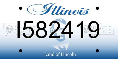 I582419 Illinois License Plate
