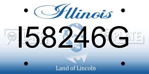 I58246G Illinois License Plate
