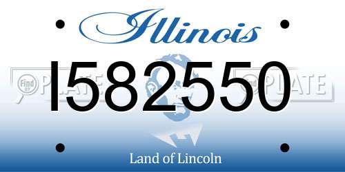 I582550 Illinois License Plate
