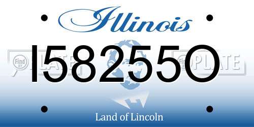 I58255O Illinois License Plate