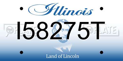 I58275T Illinois License Plate