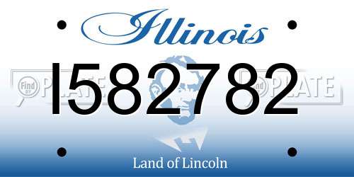 I582782 Illinois License Plate